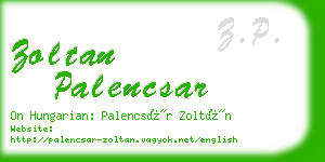 zoltan palencsar business card